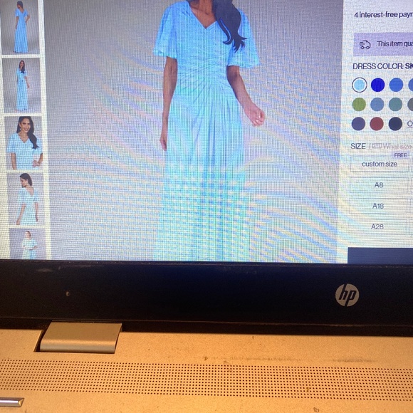 Sky blue Mother of Bride/groom gown; bridesmaid gown, - Picture 1 of 5